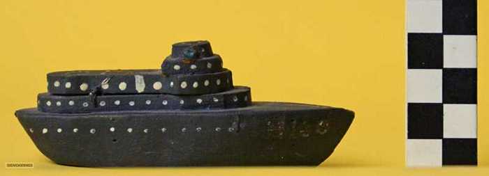 Maquette bootje. Internationaal Reglement Ter Voorkoming van Aanvaring op Zee.