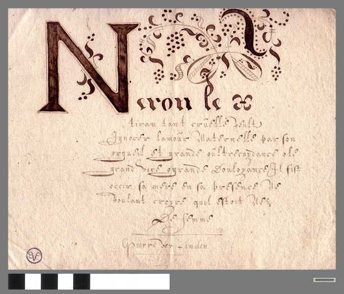 Kaligrafische voorbeeld - Neron le x