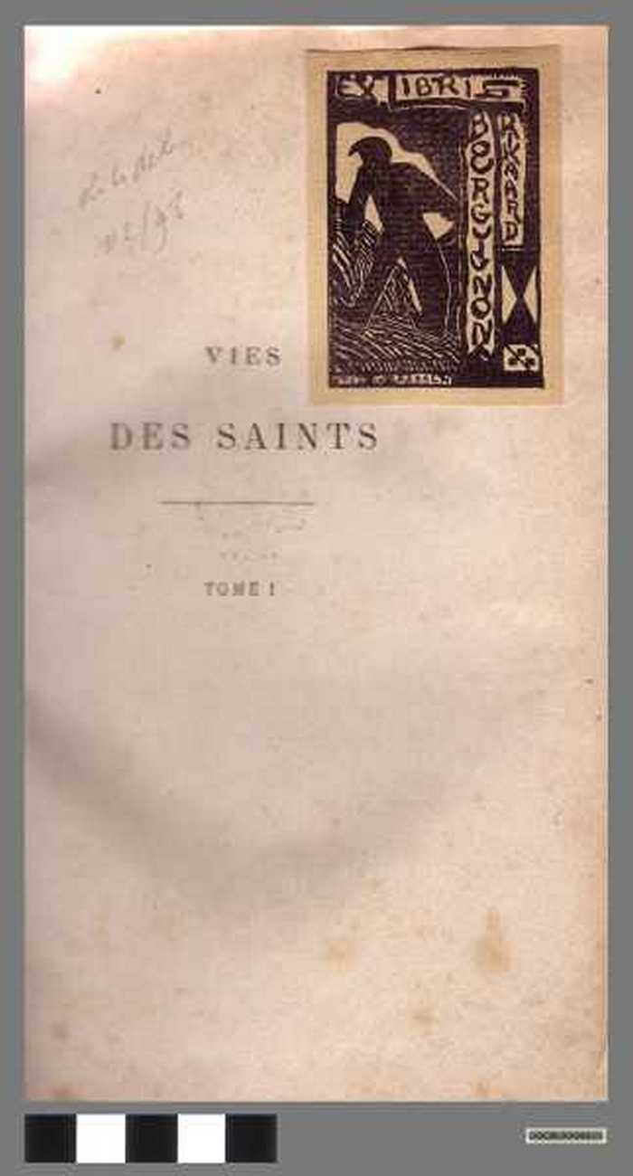 Vies Des Saints, Deel 1