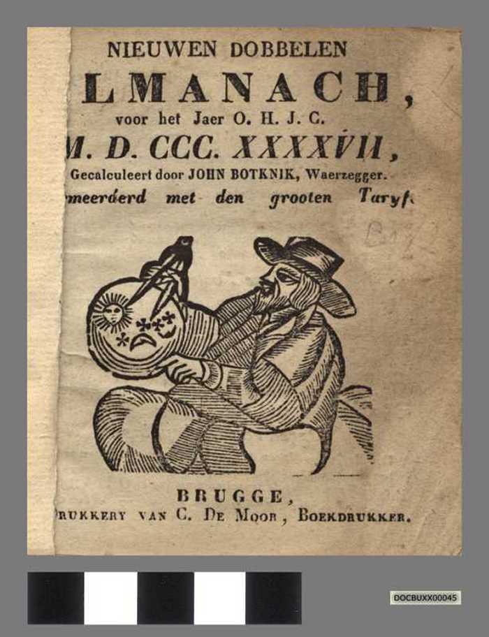 Nieuwen dobbelen Almanach voor het jaar O.H.J.C. MDCCCXXXXVII [1847]