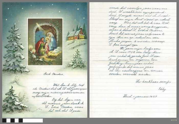 Nieuwjaarsbrief van Eddy Storm - 1959