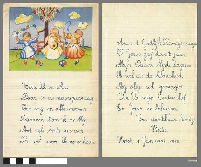 Nieuwjaarsbrief van Rita Storm - 1955
