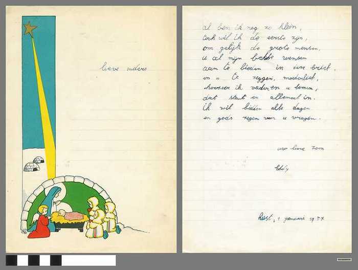Nieuwjaarsbrief van Eddy Storm - 1957