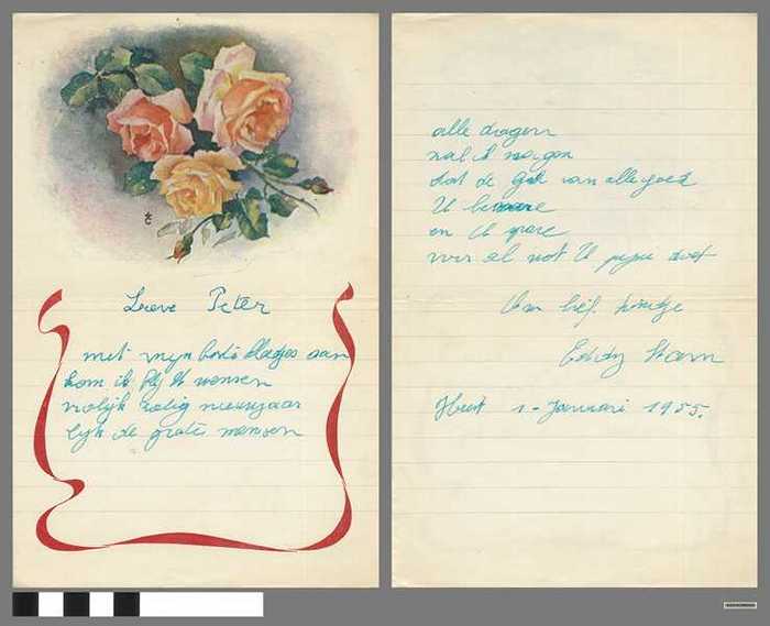 Nieuwjaarsbrief van Eddy Storm - 1955
