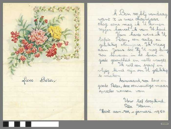 Nieuwjaarsbrief Rita Storm - 1956