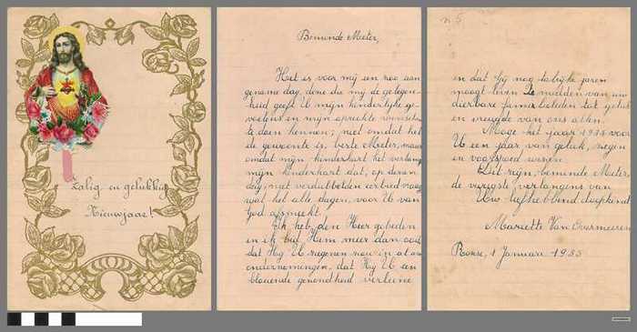 Nieuwjaarsbrief van Mariette Van Overmeeren - 1935