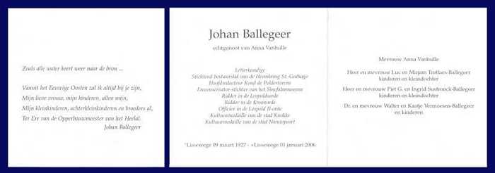 BALLEGEER Johan