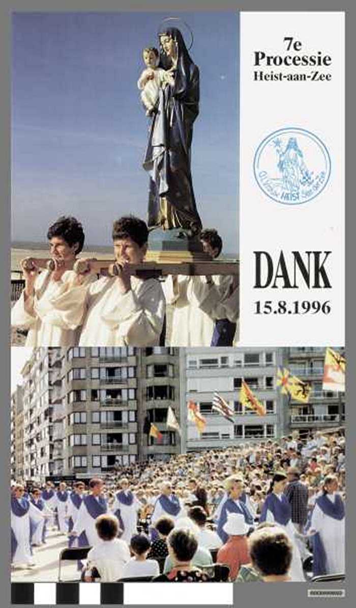 Postkaart: 7e processie Heist-aan-Zee 1996