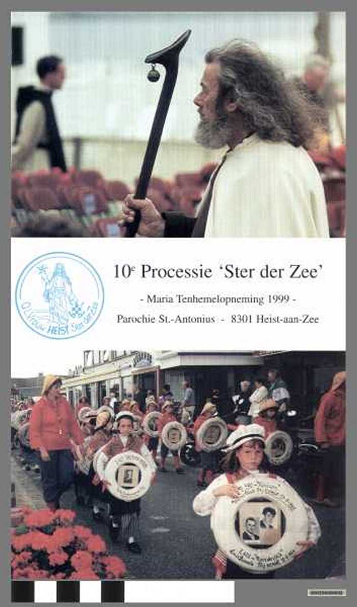 Postkaart: 10e Processie `Ster der Zee 1999