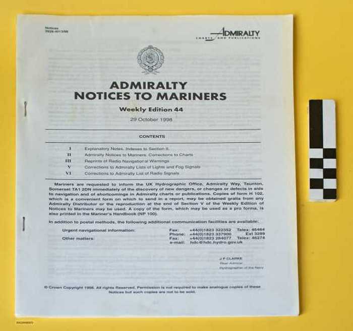 Weekblad: Admiralty Notices To Mariners.