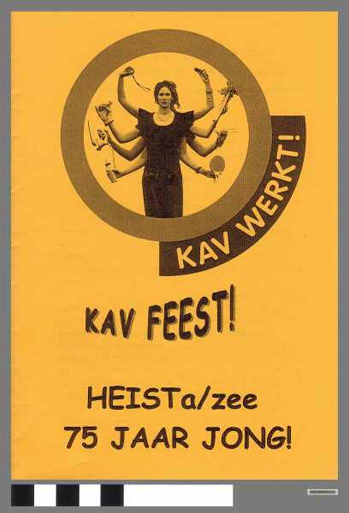 Folder KAV 75 jaar - uitnodiging feest