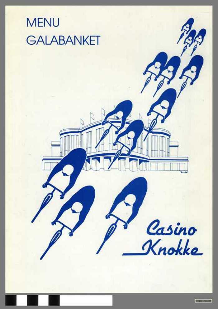 Menu Galabanket 4de Europees Wielerkampioenschap 16 september 87 Casino Knokke