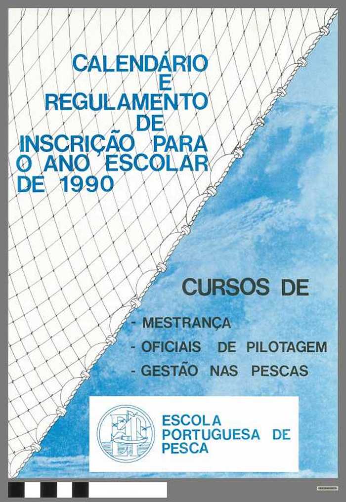 Calendario e Regulamento de Inscriçao para o ano escolar de 1990