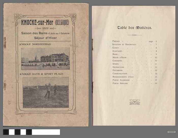 Brochure: Knocke-sur-Mer - Saison des Bains - Séjour d'Hiver  - 1909
