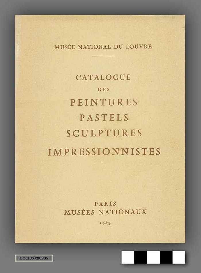 Catalogue des peinture pastels scultures impressionnistes