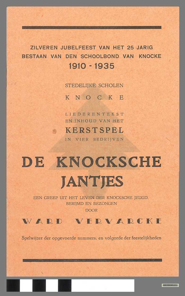 Boekje: De Knoksche Jantjes - Zilveren jubelfeest schoolbond Knocke - 1910-1935