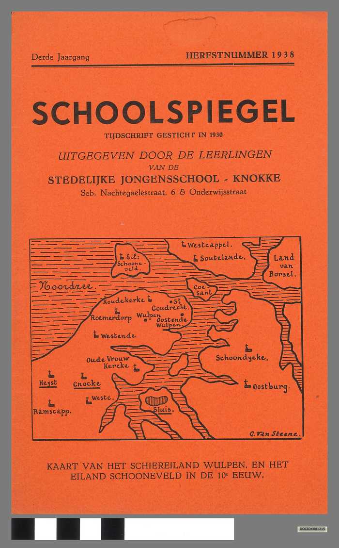 Boekje: Schoolspiegel - Stedelijke Jongensschool - Knokke - Derde jaargang - Herftsnummer 1938