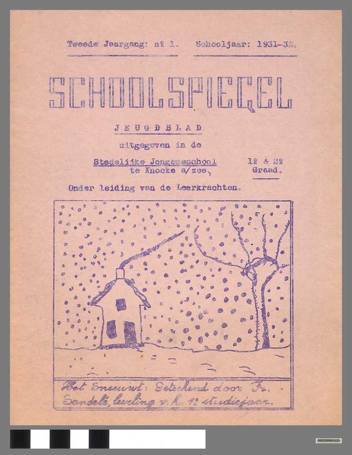Boekje: Schoolspiegel - Stedelijke Jongensschool - Knocke a/zee - 1e & 2e graad - Tweede jaargang - N° 1 - Schooljaar 1931-1932