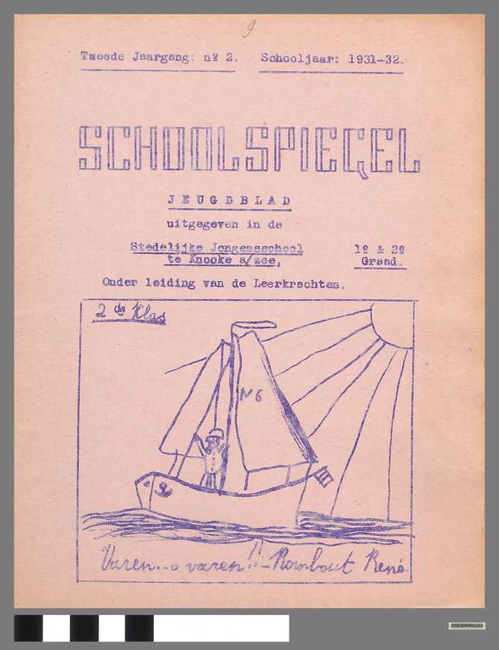 Boekje: Schoolspiegel - Stedelijke Jongensschool - Knocke a/zee - 1e & 2e graad - Tweede jaargang - N° 2 - Schooljaar 1931-1932