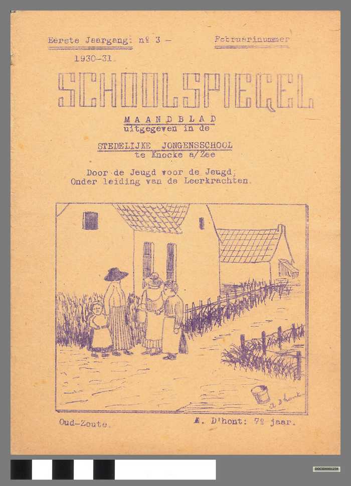 Boekje: Schoolspiegel - Stedelijke Jongensschool - Knocke a/zee - Eerste jaargang - N° 3 - Februarinummer - Schooljaar 1930-1931