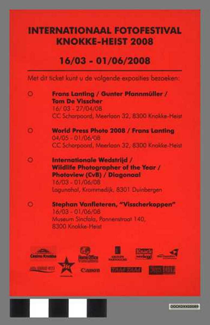Internatonaal Fotofestival Knokke-Heist 2008 en andere expo.