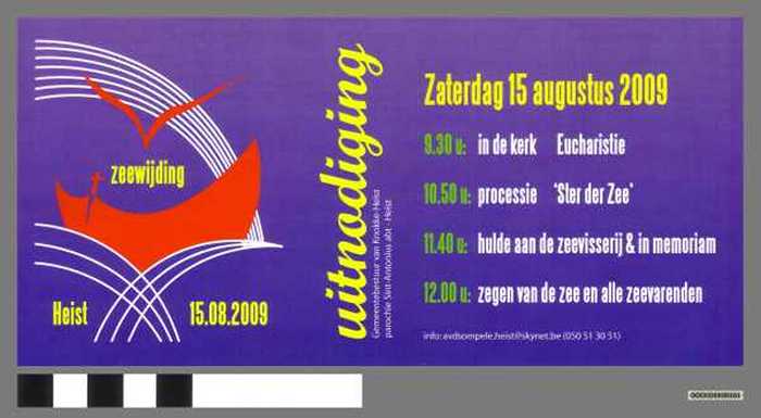 Uitnodiging zeewijding 2009
