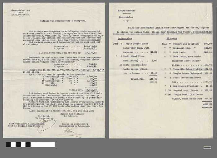 Gemeentebestuur Knocke-aan-Zee - Kasnazicht door College van Burgemeester en Schepenen - 1925