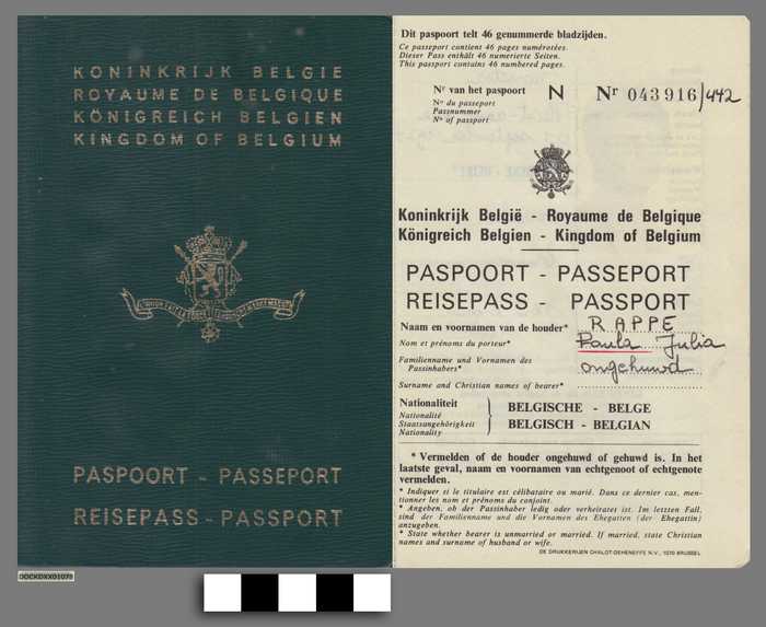 Paspoort - Passeport - Reisepass - Passport - op naam van Paula Julia Rappé