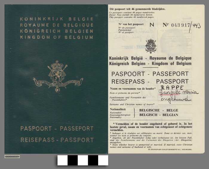 Paspoort - Passeport - Reisepass - Passport - op naam van Georgette Maria Rappé