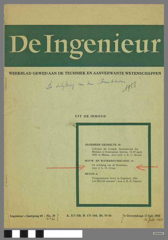 DE INGENIEUR, jaargang 65, nummer 29, 17/07/1953