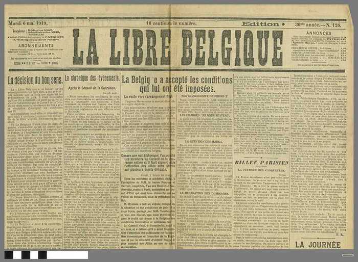 La Libre Belgique - N° 126 dd. 06 mai 1919