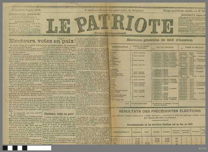 Le Patriote - N° 154 dd. 02 juin 1912