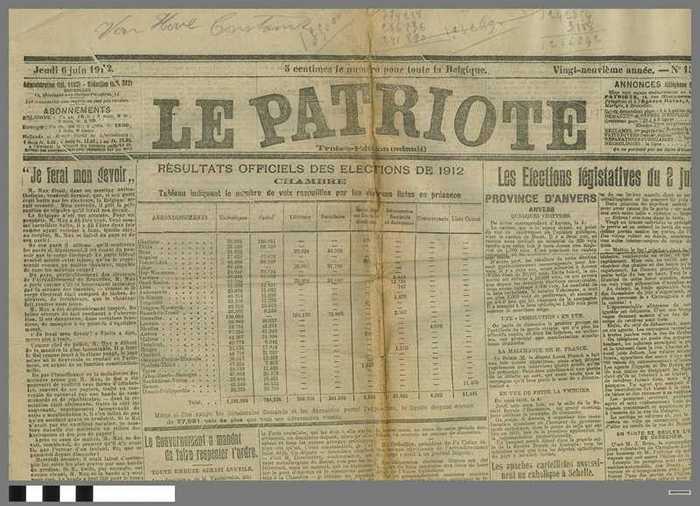 Le Patriote - N° 158 dd. 6 juin 1912