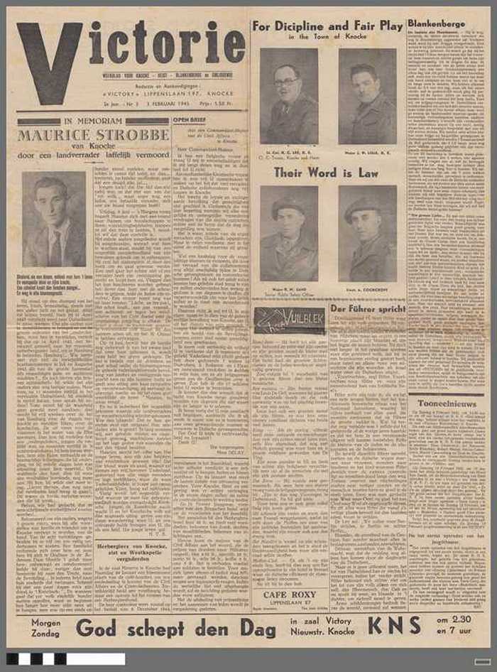 Krant: Victorie - Weekblad voor Knocke, Heist, Blankberge en omliggende - 2e jaar - Nr 5 - 3 februari 1945