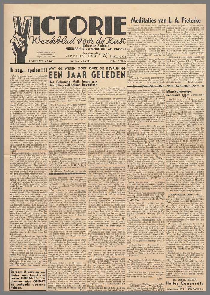 Krantje: Victorie - 2e jaar - N° 35 - 1 September 1945