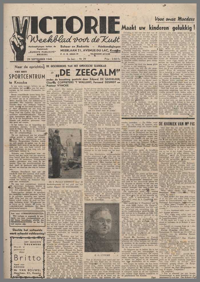 Krantje: Victorie - 2e jaar - N° 39 - 29 September 1945