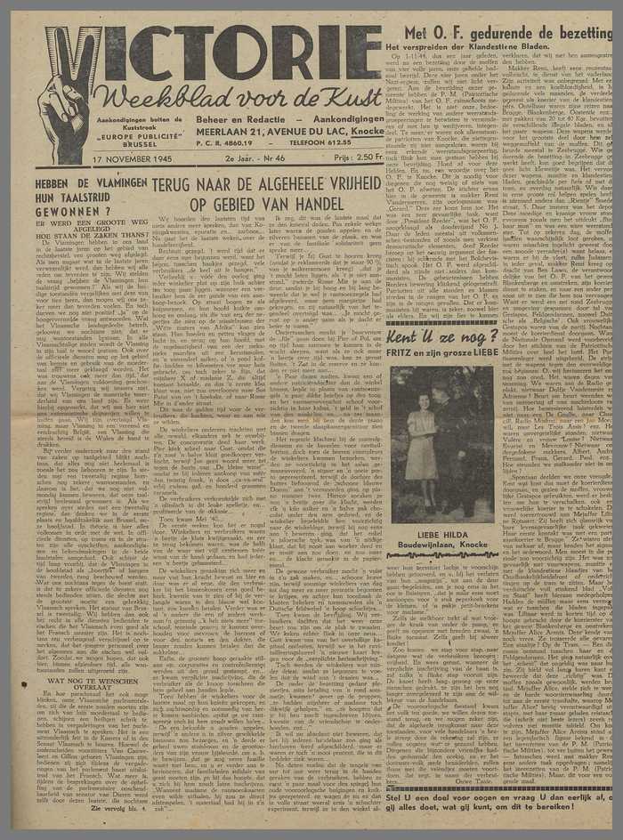 Krantje: Victorie - 2e jaar - N° 45 - 17 November 1945