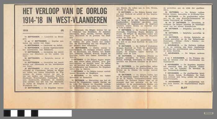 Krantenknipsel: 'Het verloop van de oorlog 1914-'18 in West-Vlaanderen' (9)