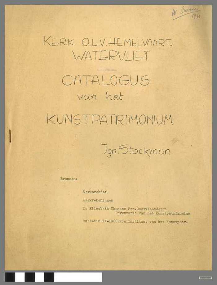 Catalogus van het Kunstpatrimonium Kerk O.L.V. Hemelvaart, Watervliet