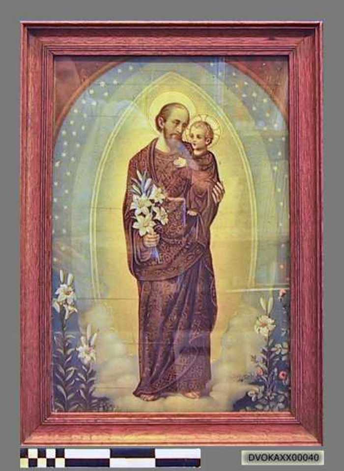 Heilige Jozef met kind Jezus.