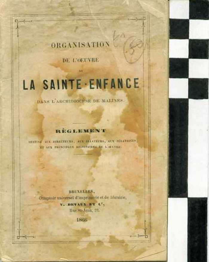 Instructieboekje: Organisations de lOeuvre de la Sainte-Enfance dans lArchidioscése de Malines