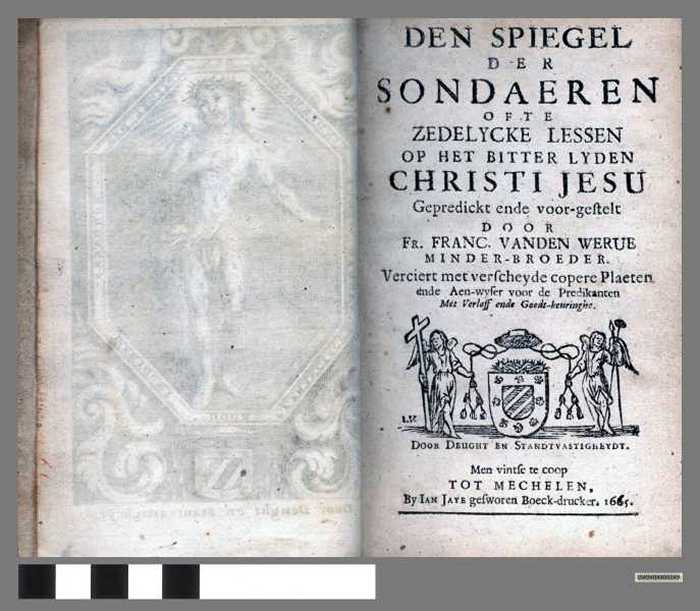 Boek: Den Spiegel der Sondaeren of te Zedelycke lessen op het bitter lyden Christi Jesu