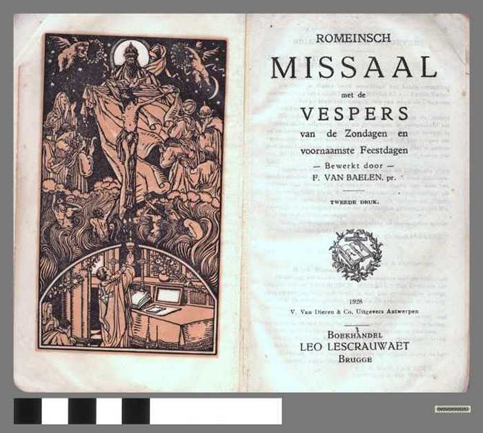 Boek: Romeinsch missaal met de Vespers van de Zondagen en voornaamste Feestdagen