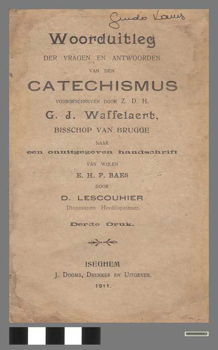 Boek: Woorduitleg der vragen en antwoorden van den catechismus