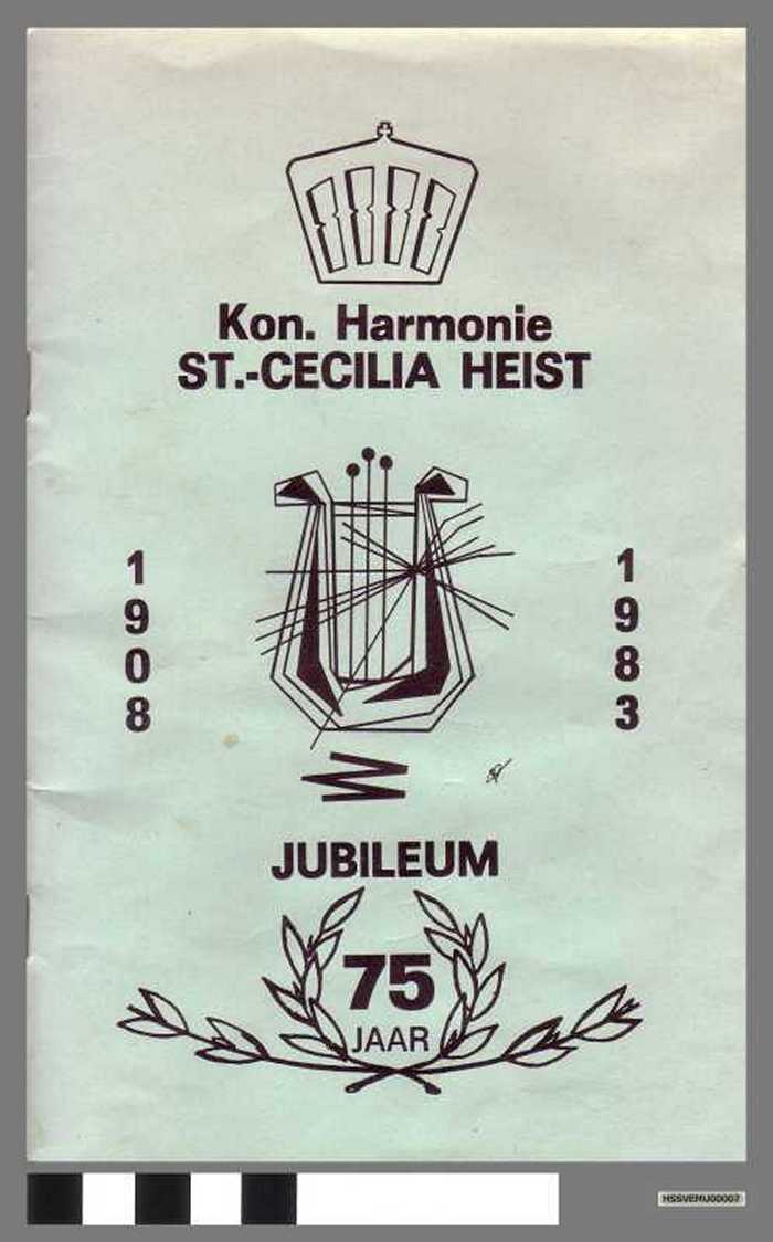 Boekje: Kon. Harmonie St.-Cecilia Heist - jubileum 75 jaar - 1908-1983