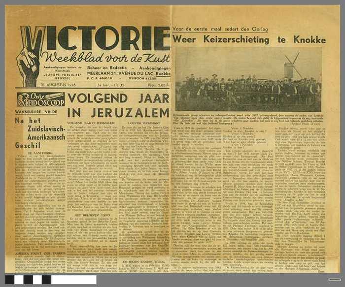 Weekblad VICTORIE - 3e jaar - Nr 35 - Weer Keizerschieting te Knokke