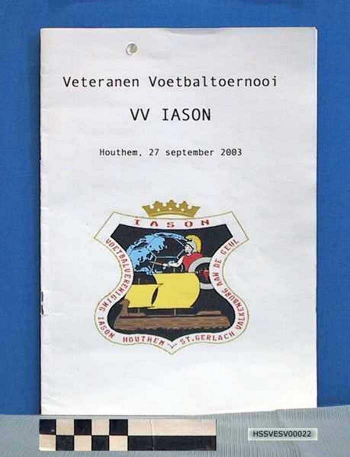 Programmaboekje: Veteranen Voetbaltoernooi VV Iason, Houthem, 27 september 2003.