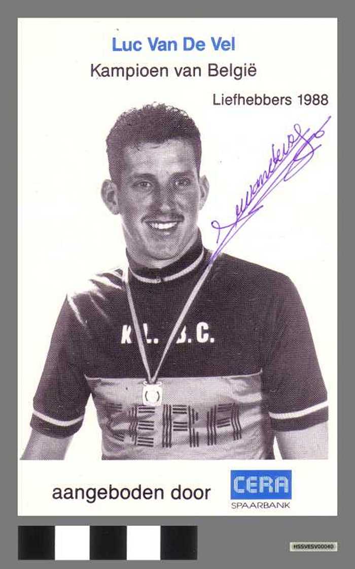 Luc Van De Vel - Kampioen van België Liefhebbers 1988.