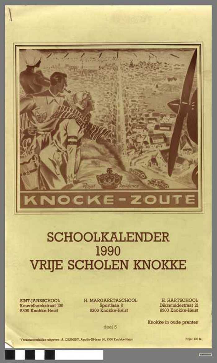 SCHOOLKALENDER 1990 Vrije Scholen Knokke