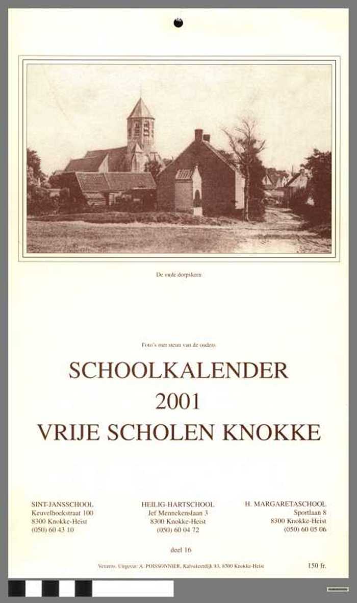 SCHOOLKALENDER 2001 Vrije Scholen Knokke